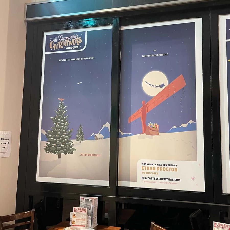 Christmas Window Installation