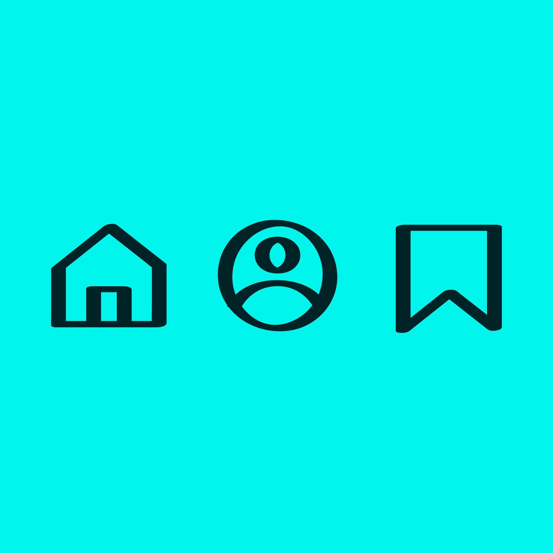 Fragment brand icons on Electric Cyan