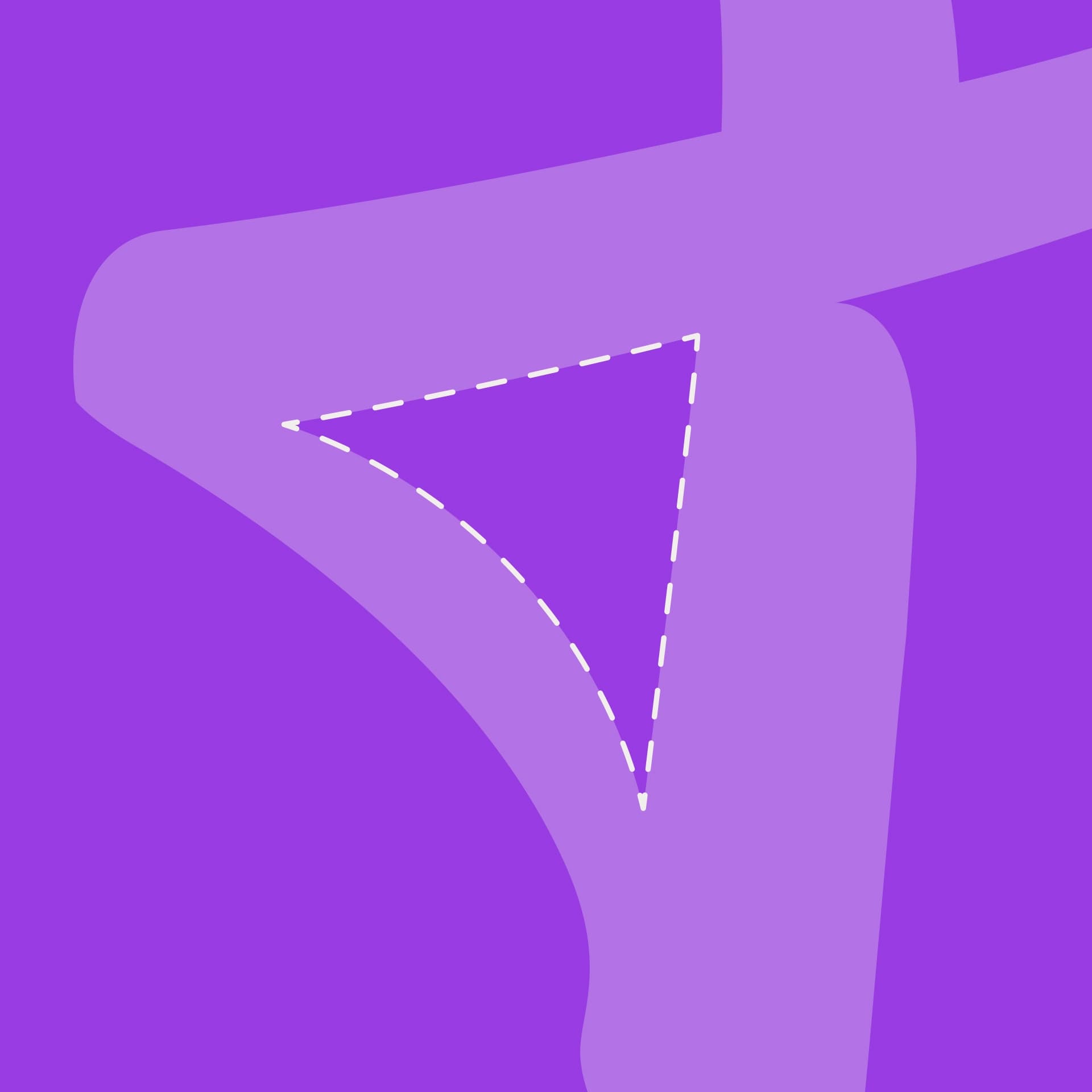 Fragment logotype construction on Tech Purple